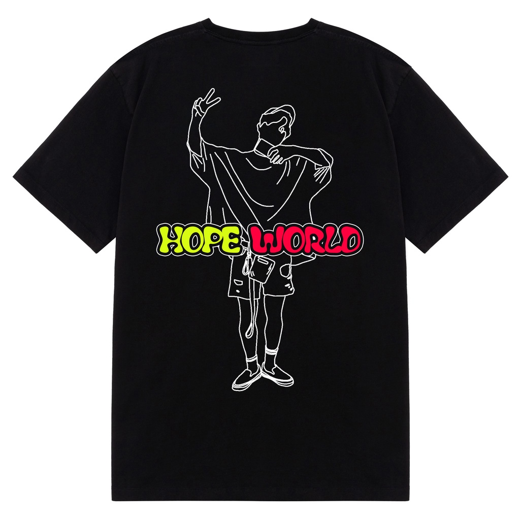 HOPE WORLD TEE - Áo thun BTS unisex oversize 2 màu đen/trắng