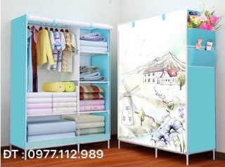 Tủ vải 2 buồng 3D