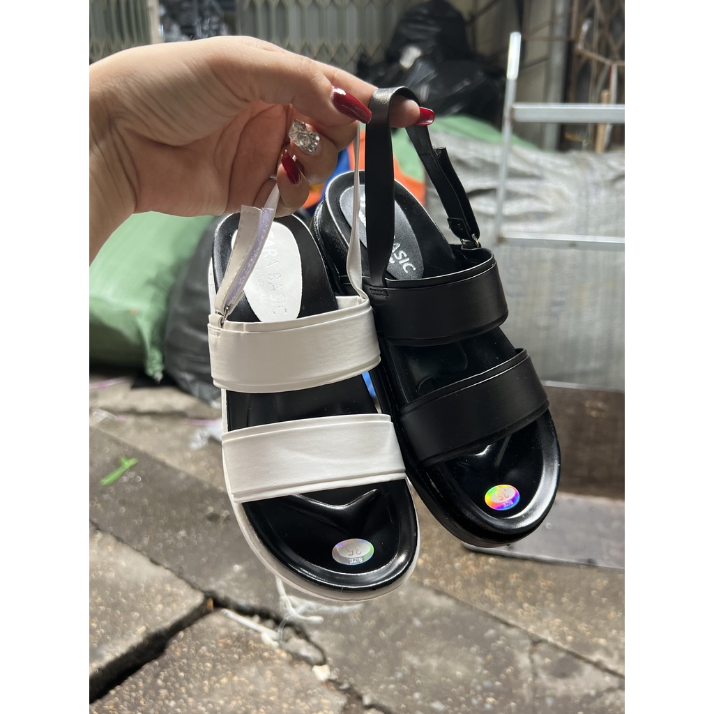 Xăng đan học sinh-Sandal SUDI SHOES - SD039-BBF 2 quai ngang đế 3 phân - Dép quai hậu học sinh 3 phân Sài Gòn siêu nhẹ