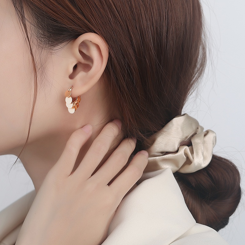 Bông Tai Mạ BạC 925 HìNh DấU TròN ThờI Trang