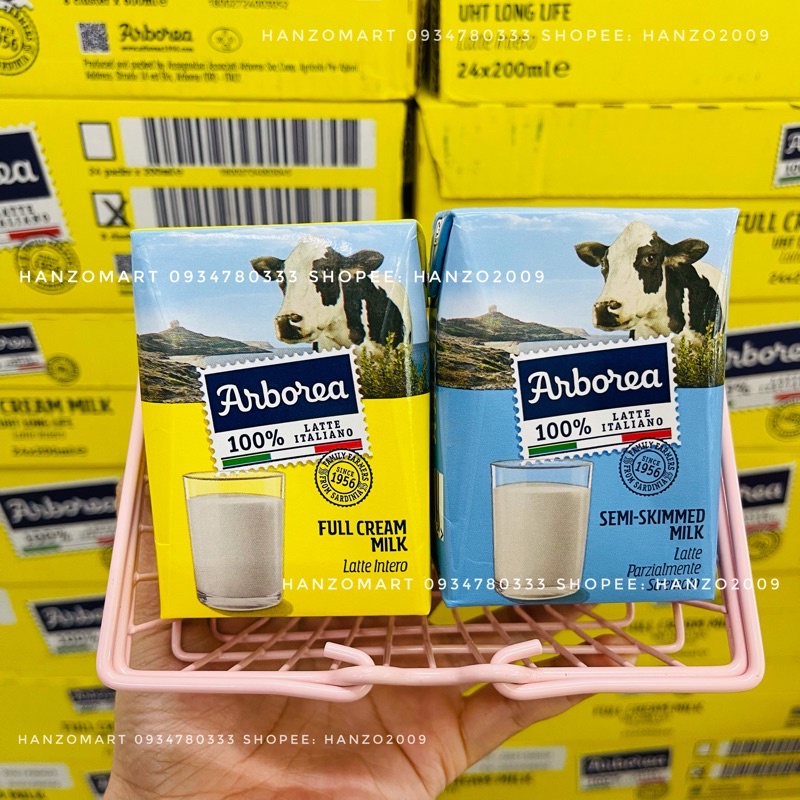 Sữa tươi nguyên kem Arborea Ý 200ml cho bé