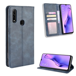[Hàng mới về] Bao da dạng ví hiệu Leather Luxury dành cho OPPO A31 2020, OPPO A8 2020