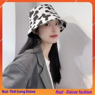 Mũ bucket vành tròn họa tiết bò sữa nam nữ siêu đẹp