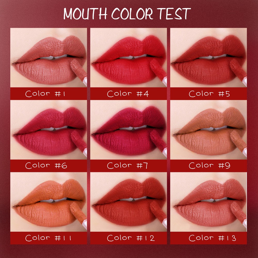 [Hàng mới về] Son kem trang điểm SANIYE L1180 dạng lỏng màu lì dưỡng ẩm lâu trôi | BigBuy360 - bigbuy360.vn