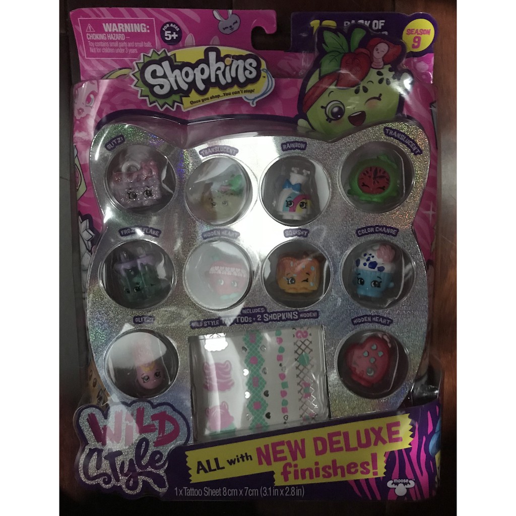 Bộ Đồ Chơi Nổi Loạn Shopkins Season 9 Wild Style 12 pack (Mỹ)