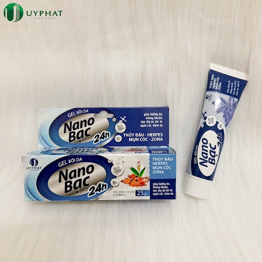 [CHÍNH HÃNG] GEL BÔI DA NANO BẠC - DÙNG KHI THỦY ĐẬU, HERPES, MỤN CÓC, ZONA 25G