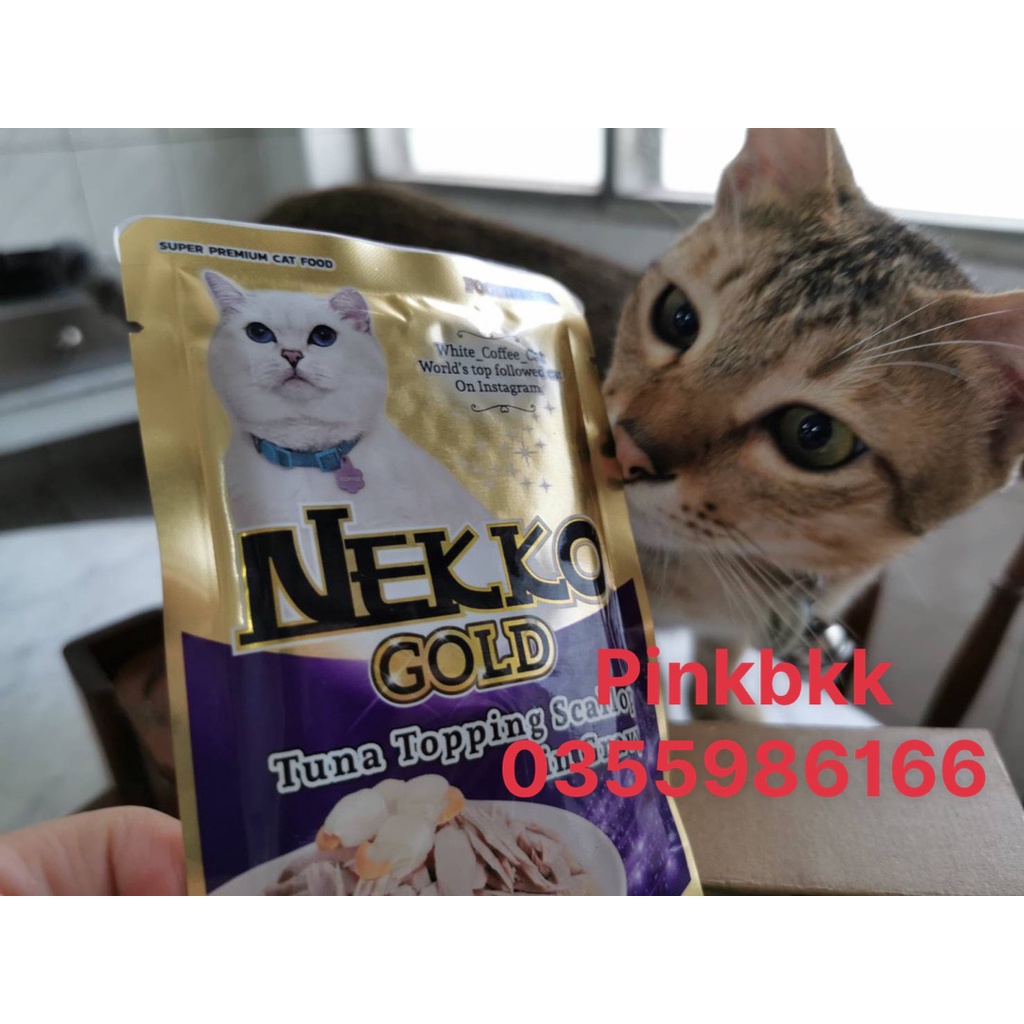 [Mã PET50 giảm 10% - tối đa 50K đơn 250K] Pate Nekko Gold ⚡BẢN SIÊU CẤP ⚡Nekko Gold super premium cat food Pouch 70g