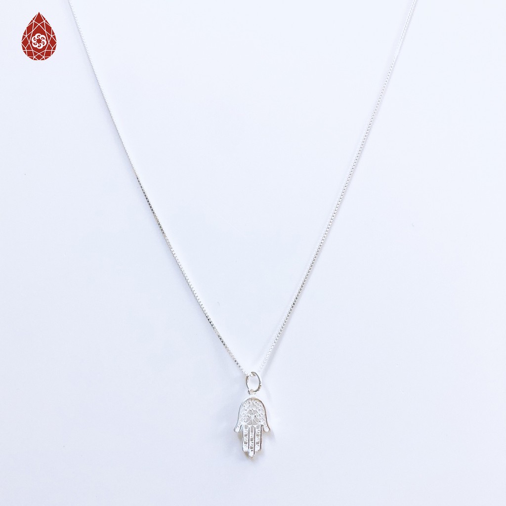 Dây chuyền bạc bàn tay hamsa - Ngọc Quý