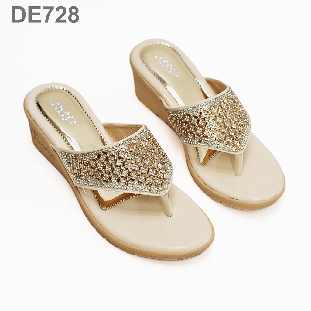 Dép Xỏ Ngón Đế Xuồng Cao Đính Đá - DE728 - JMP