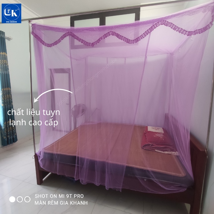 Màn tuyn thái lạnh mùng in bông nhiều size