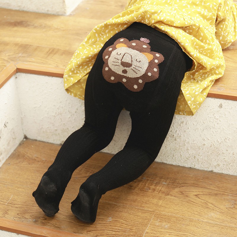 ♕ babyme ღ Baby Girls Leggings Cute Stretchy Cartoon Print Pants