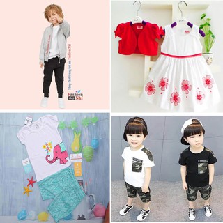 Bộ quần áo trẻ em 0-5 tuổi- Hàng thun cotton ba lỗ