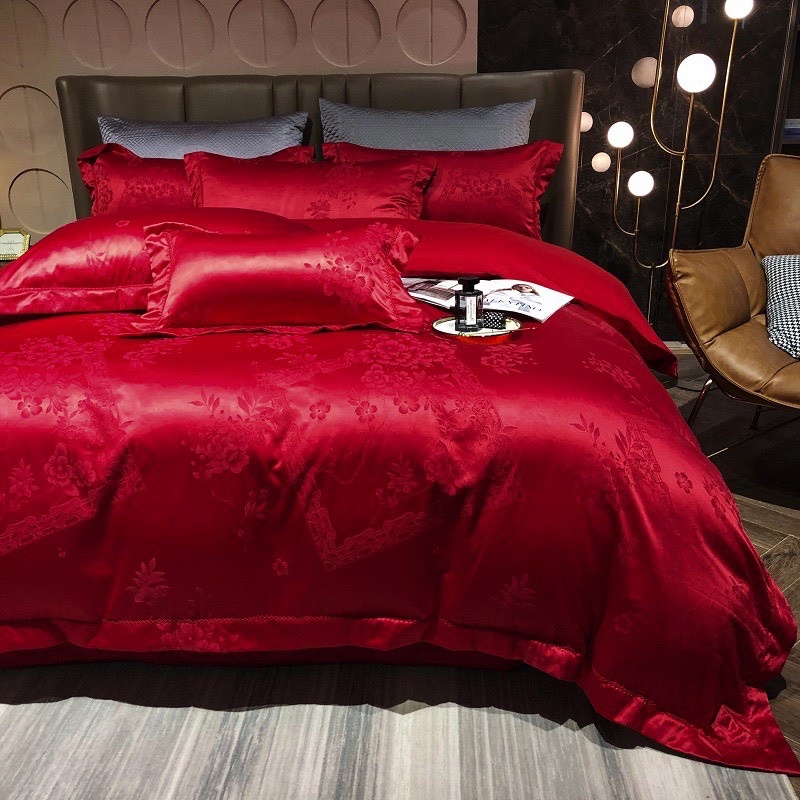 Bộ chăn ga gối gấm cao cấp in hoạ tiết sang trọng,bộ gấm 4 món cao cấp in hoa sang trọng và quý phái