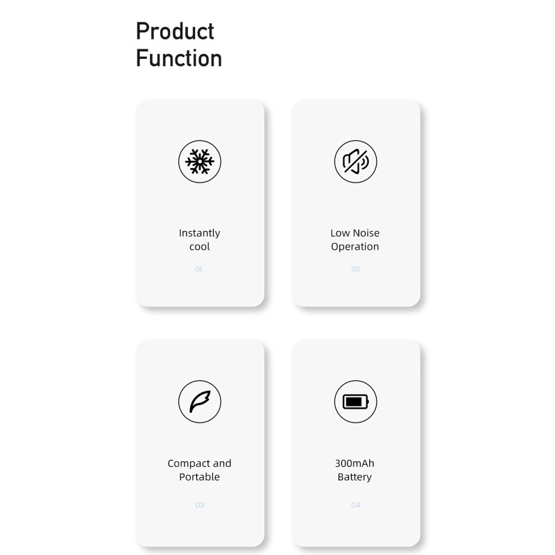 Quạt Làm Mát Có Thể Sạc Lại Tiện Dụng Cho Hoạt Động Ngoài Trời