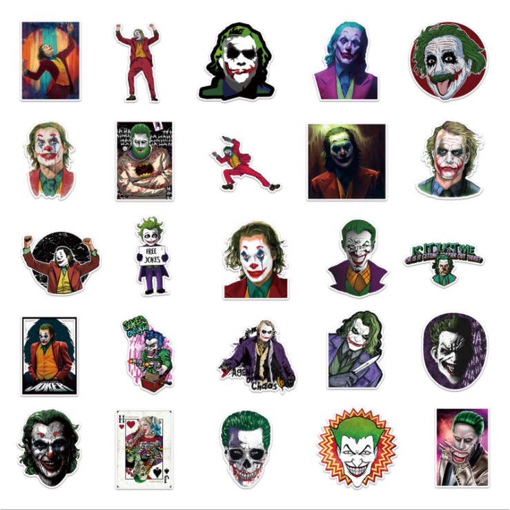 [Set 50 Cái] Sticker dán mũ bảo hiểm chống nước hình Joker siêu chất - DB.103