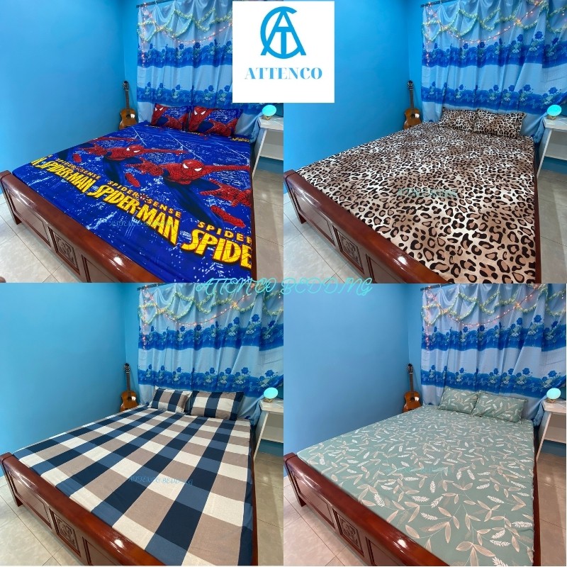 GA TRẢI GIƯỜNG 🛏1M6/1M8🛏 DRAP BO CHUN HỌA TIẾT ĐA DẠNG ATTENCO BEDDINH BẢO HÀNH 6TH