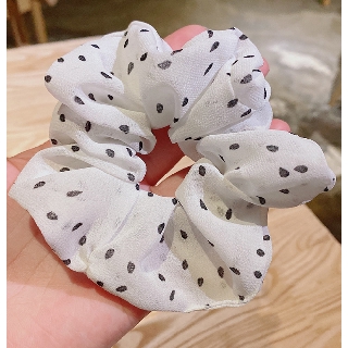 Dây buộc tóc Scrunchies Chiffon chấm bi HD47