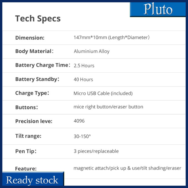 Bút Cảm Ứng Áp Suất Từ Mới 4096 Cho Surface Pro 3/4/5/6/7 Pro X