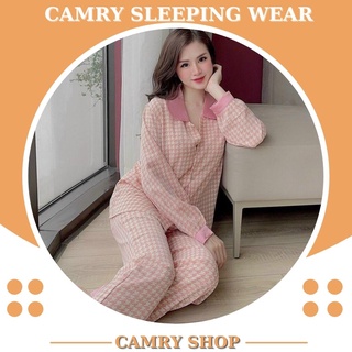 Đồ ngủ pijama nữ cổ sen chất liệu Kate Thái cao cấp L1  - Kate Cổ sen DD