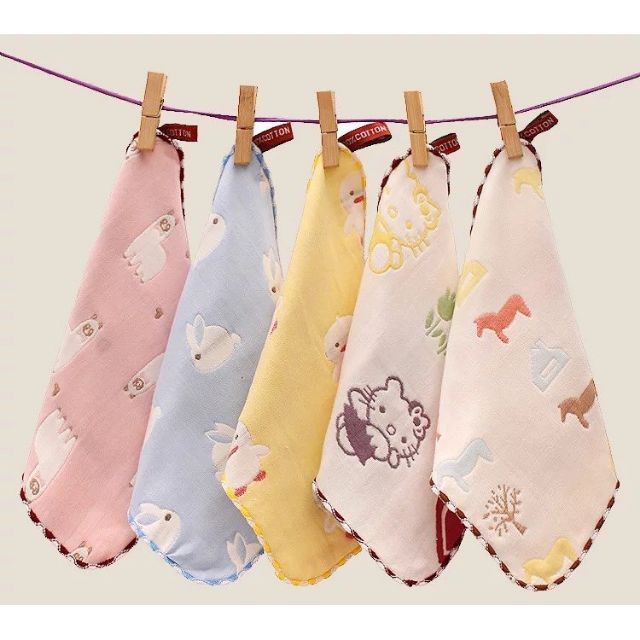 Khăn mặt cotton lee lee 6 lớp cho bé