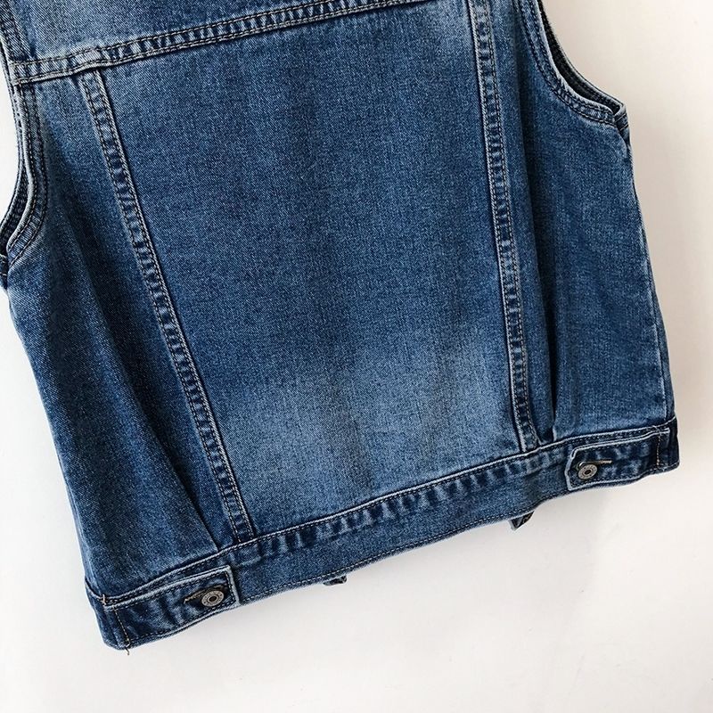 Áo Khoác Denim Không Tay Phong Cách Hàn Quốc Dành Cho Nữ
