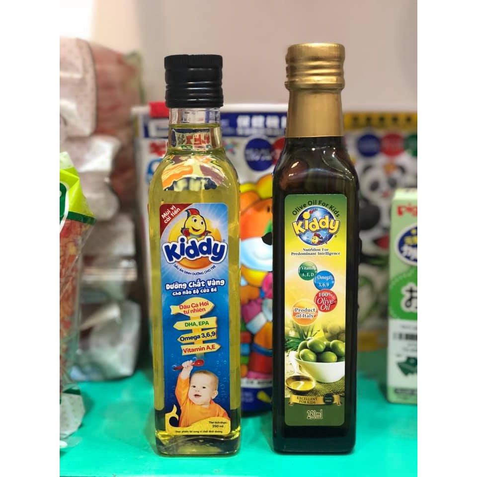 Dầu ăn dặm cho bé Kiddy (cá hồi và olive)