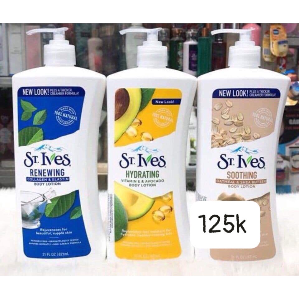 Sữa dưỡng thể St.Ives Yến Mạch và Bơ 621ml