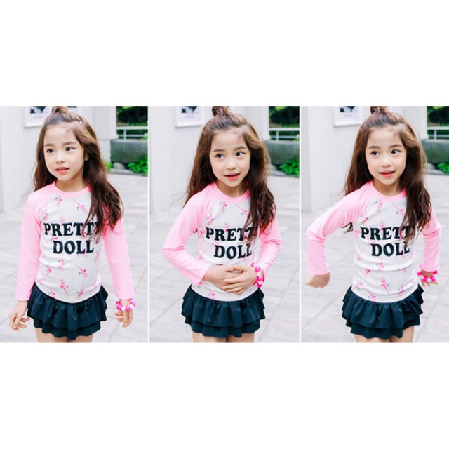Bộ bơi trẻ em - bộ bơi dài tay Petty doll