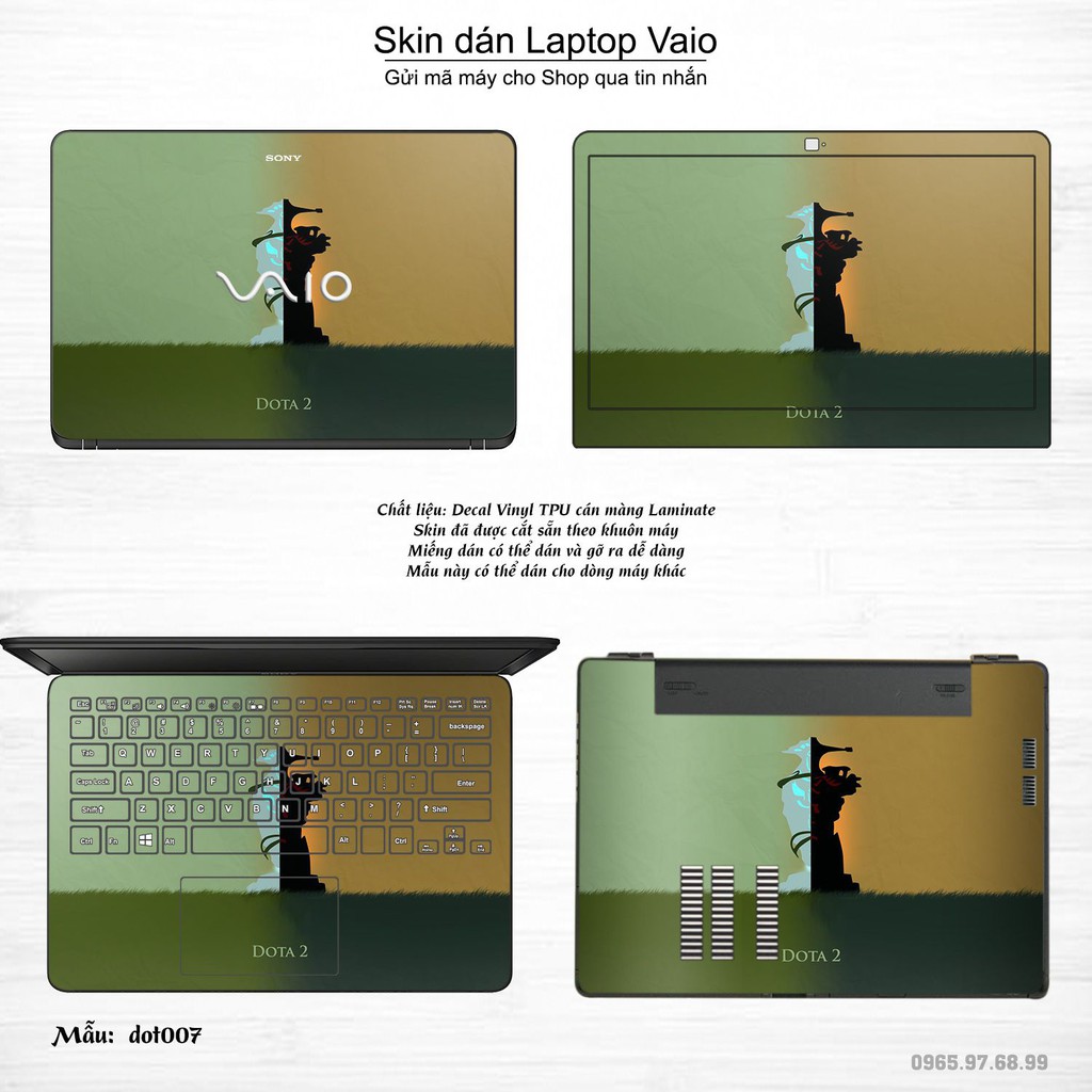 Skin dán Laptop Sony Vaio in hình Dota 2 _nhiều mẫu 2 (inbox mã máy cho Shop)