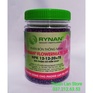 Phân bón thông minh rynan 220 12-12-20+te chuyên cho lan ra hoa hũ 150g