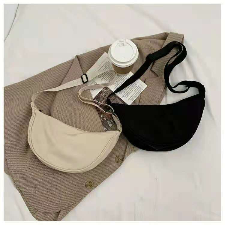 Túi Đeo Chéo Một Vai Bằng Vải Canvas Nylon Nhẹ 4 Kiểu Tùy Chọn