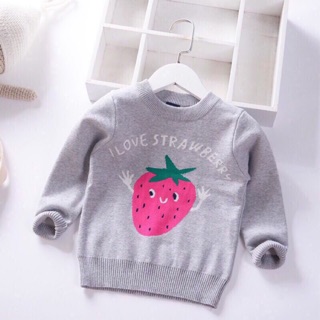 Áo len dệt 2 lớp cho bé gái