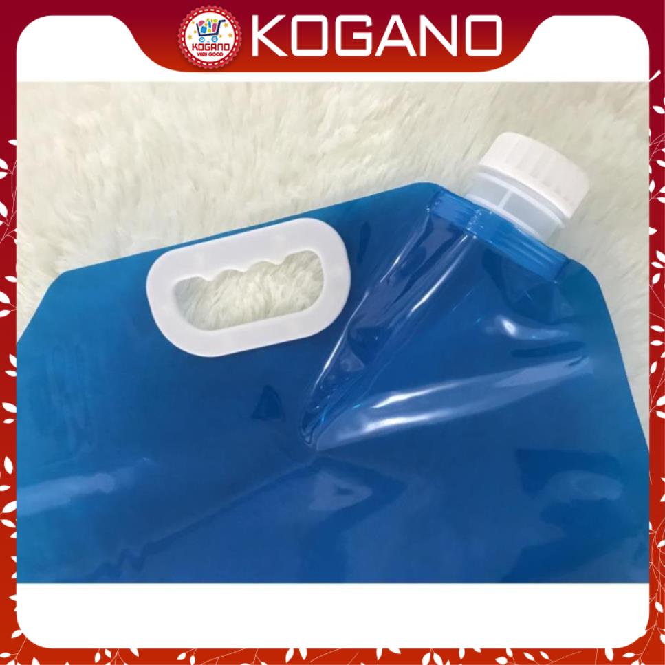 Bình đựng nước 5 lít KOGANO túi đựng nước gấp gọn đi du lịch, dã ngoại tiện dụng HG-001196