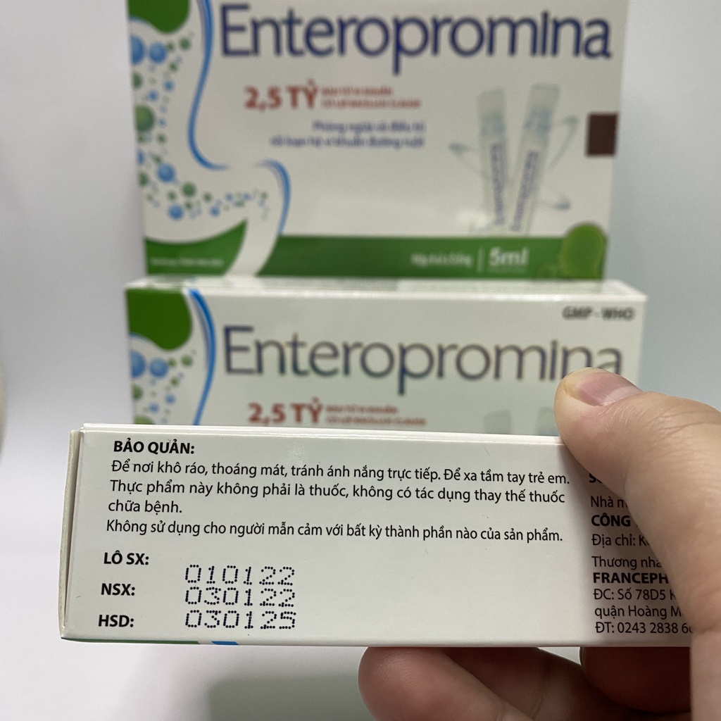 Men tiêu hóa vi sinh cho bé Enteropromina Plus lợi khuẩn, kích thích tiêu hóa giảm đau bụng táo bón – Hộp 20 ống