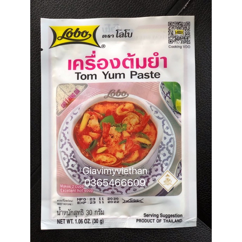 [FreeShip]Gia vị lẩu thái Tom Yum Paste gói 30g