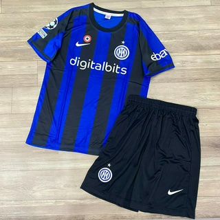 Bộ quần áo đá banh CLB Inter Milan xanh sọc sân nhà 2023 FLG CUP C1, ebay