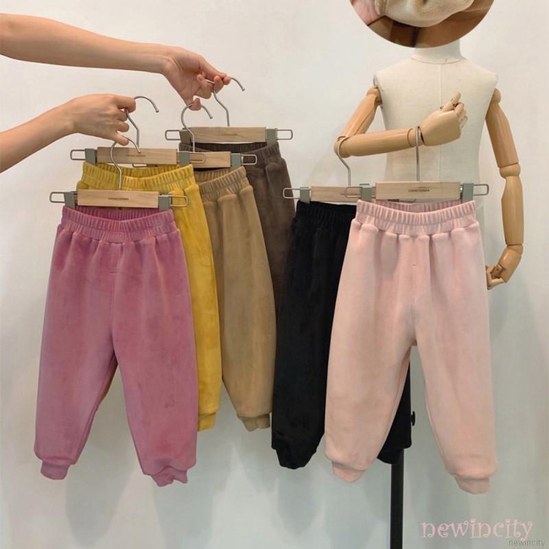 Quần jogger màu trơn dành cho bé gái