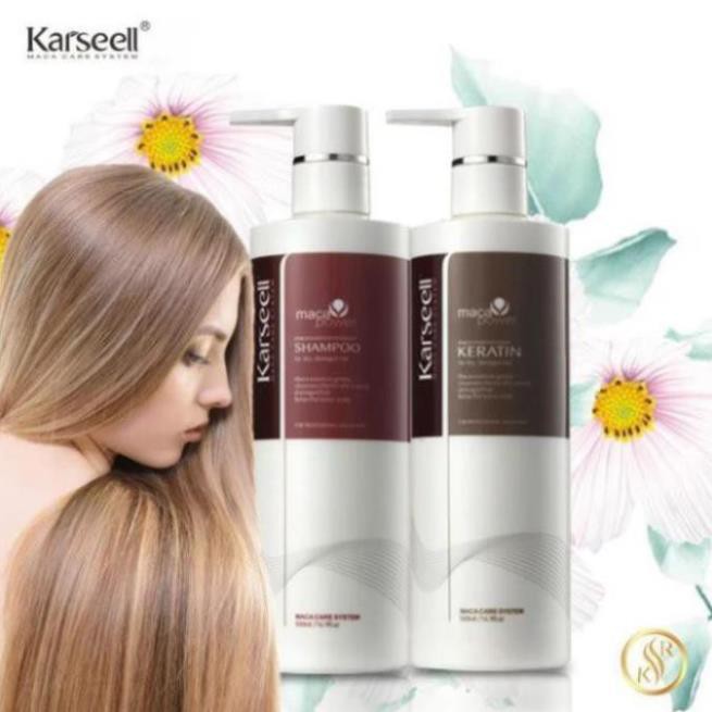 Dầu Gội Dầu Xả Phục Hồi Hư Tổn Karseell Maca 800ml + 800ml-Chính Hãng