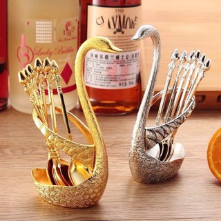 Set cắm dĩa thiên nga bằng thép ko gỉ