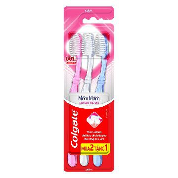 Bàn Chải Đánh Răng Colgate Slim Soft Mềm Mảnh Sạch Sáng 2+1