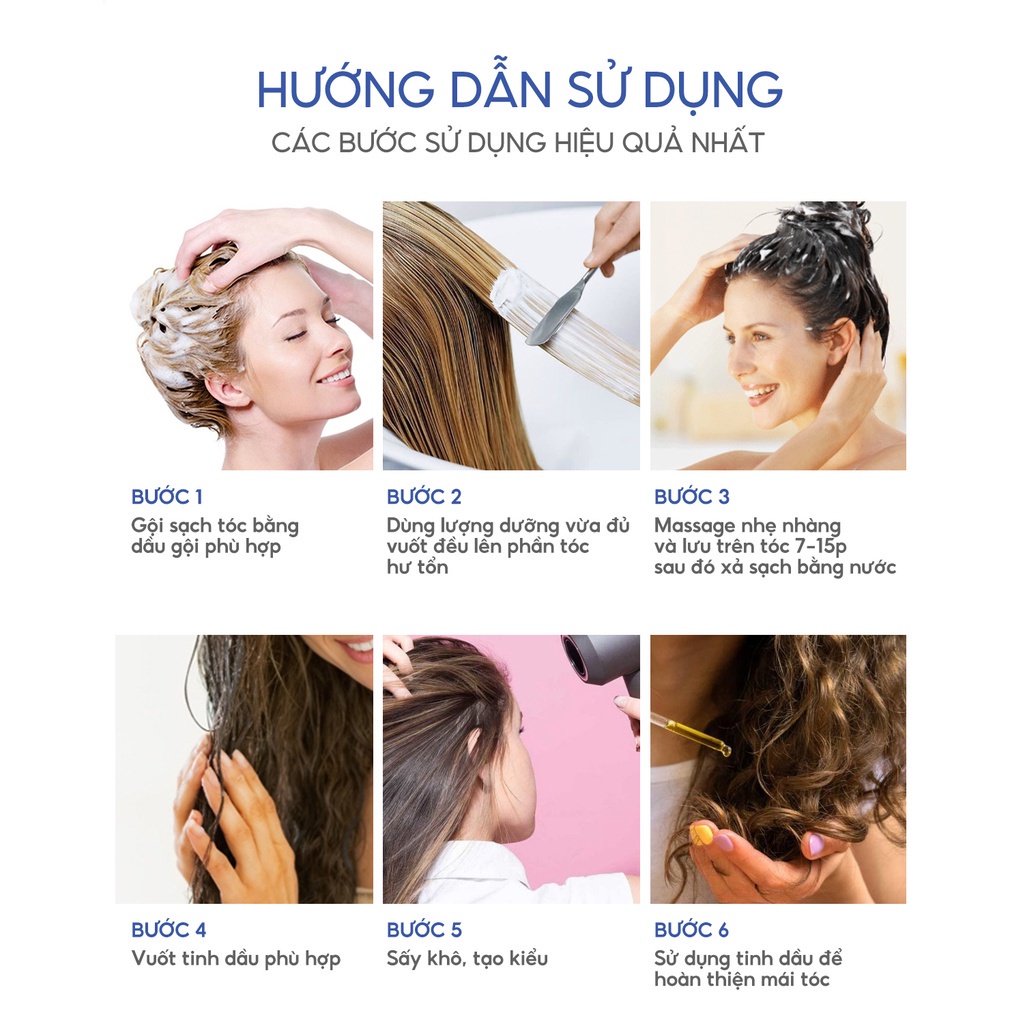 Kem ủ tóc hấp tóc collagen Berdywins phục hồi tóc hư tổn tái tạo tóc 500ml -