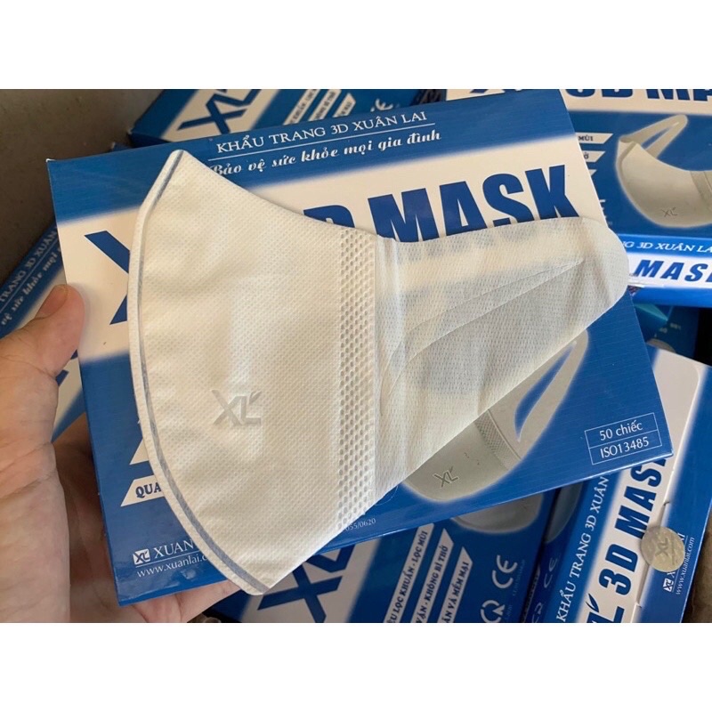 Hộp 50 chiếc khẩu trang 3D XL- unni