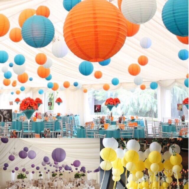 Đèn lồng VẢI LỤA Chống nước 30cm - 25cm - 20cm treo trang trí ngoài trời #5