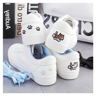 Giày sneaker nữ gót thêu mèo dễ thương -GTTG25