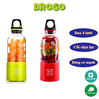 Máy Xay Sinh Tố Mini Cầm Tay 3 Lưỡi Bingo HoKaDo dung tích 500ml xay khỏe pin trâu