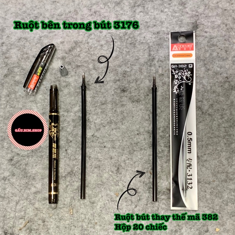 [Giá Sỉ] 12 chiếc Bút bi nước 3176 có đầu tẩy (xoá được mực) cao cấp GP3176
