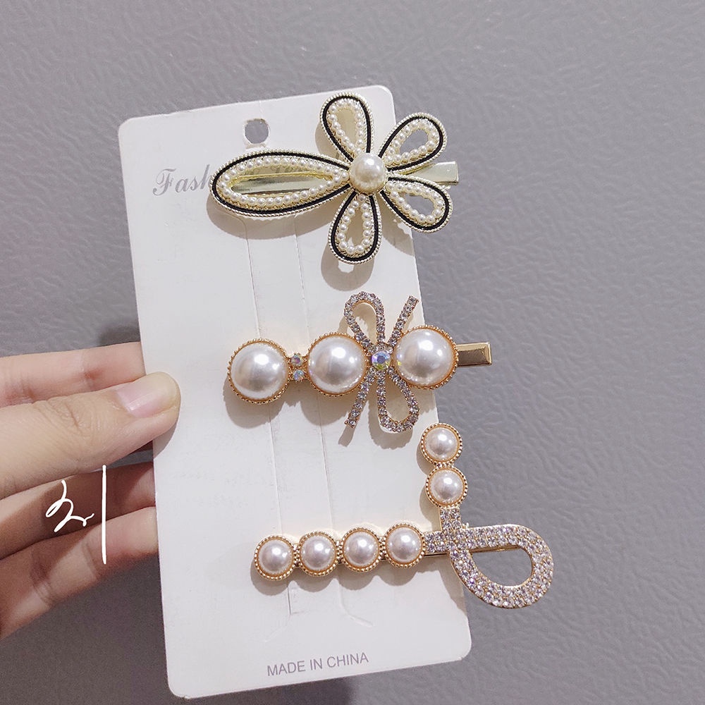 Kẹp Tóc Mái Đính Đá Phong Cách Hàn Quốc Cho Nữ