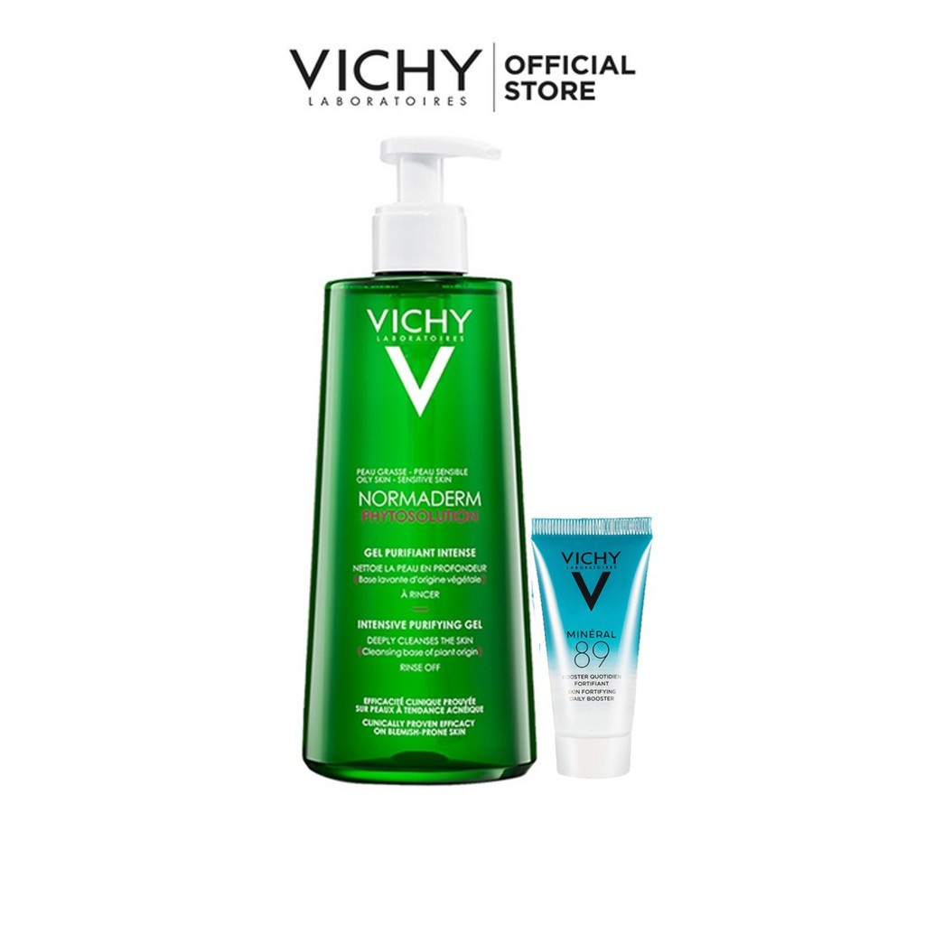 Bộ sản phẩm làm sạch sâu, giảm bã nhờn và se khít lỗ chân lông Vichy 415ml