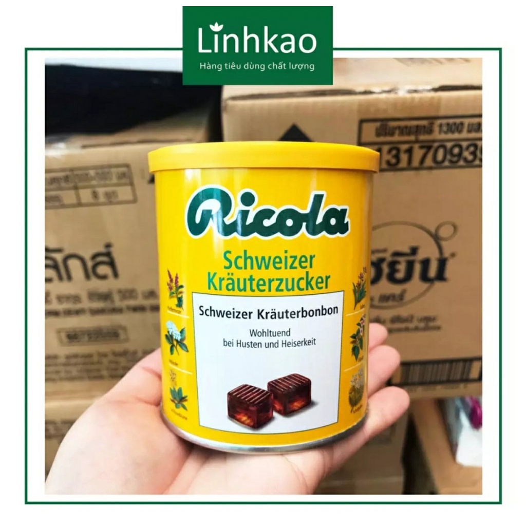 Kẹo ngậm Ricola 250g thích hợp cho người đang khàn tiếng,ho