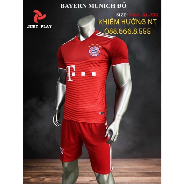 Áo đá bóng CLB Bayern Munich Sân Khách &quot;Trắng&quot; 2021-2022 Thun lạnh cao cấp chuẩn thi đấu